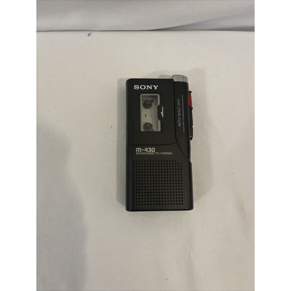 Sony M-430 MicroCassette Voice Recorder Black - Picture 1 of 4